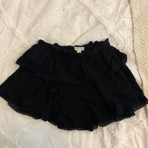 Tiered Black Mini skirt